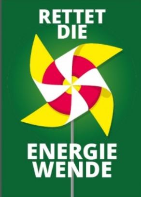 Grünes Plakat Energiewende